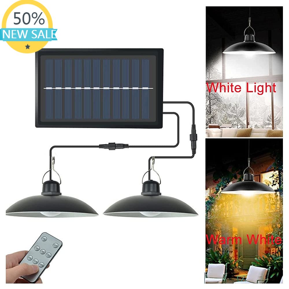 Smart Garden Sheds - Lampada Solare a Sospensione con Doppia