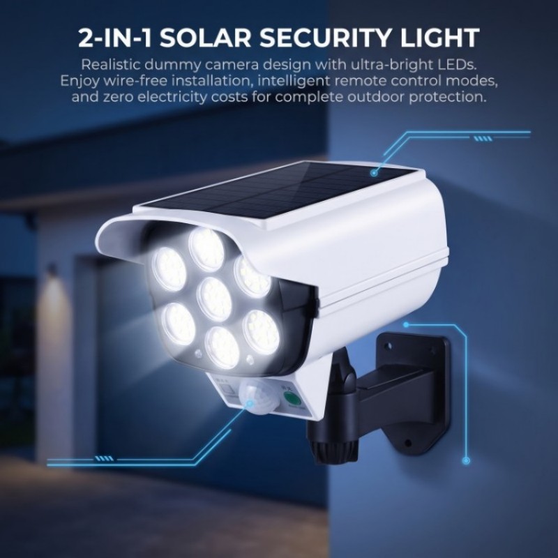 Smart Garden Solar Lights - Faro LED Solare di Sicurezza con