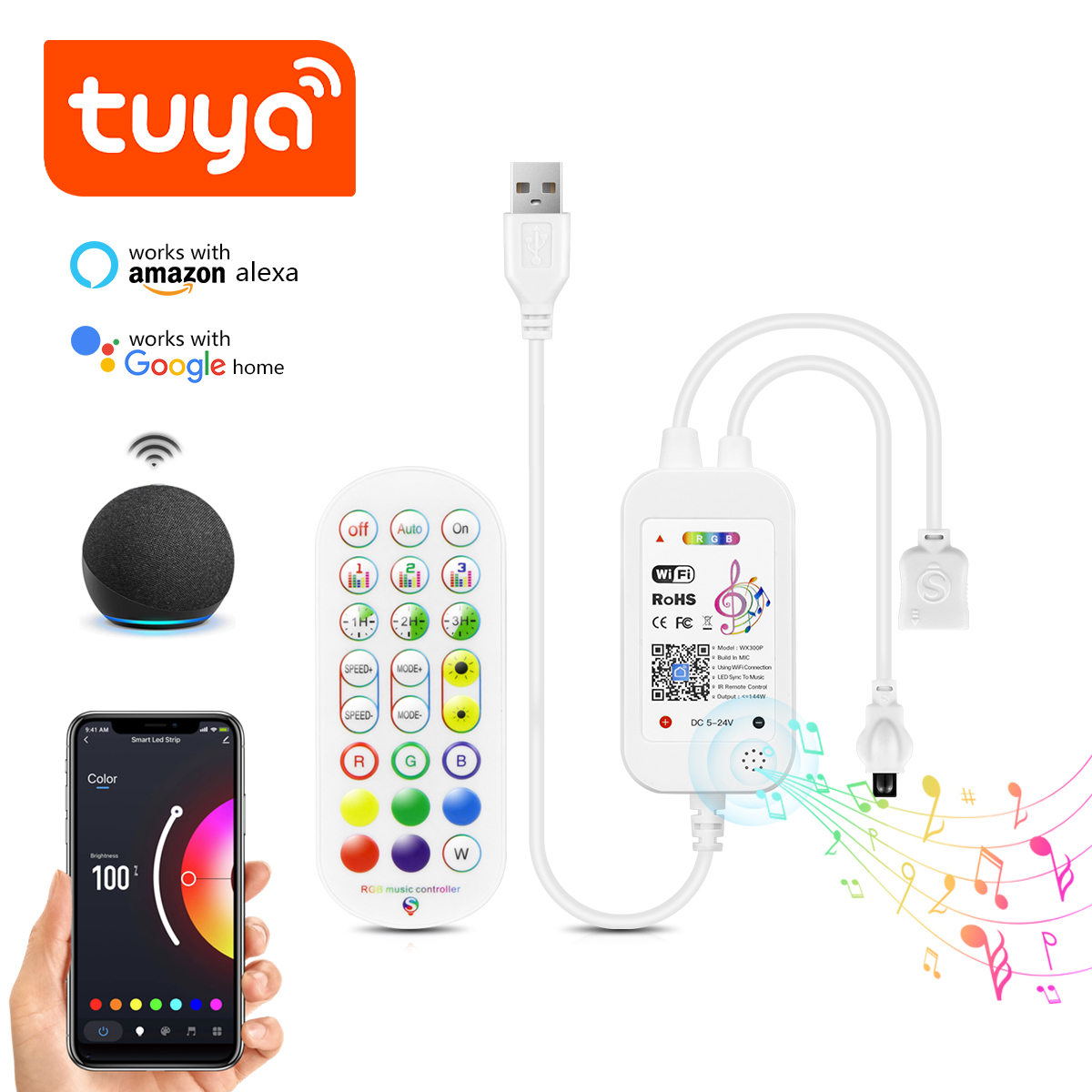 Smart Garden Light Controller - Controller e telecomando DC5V Tuya APP