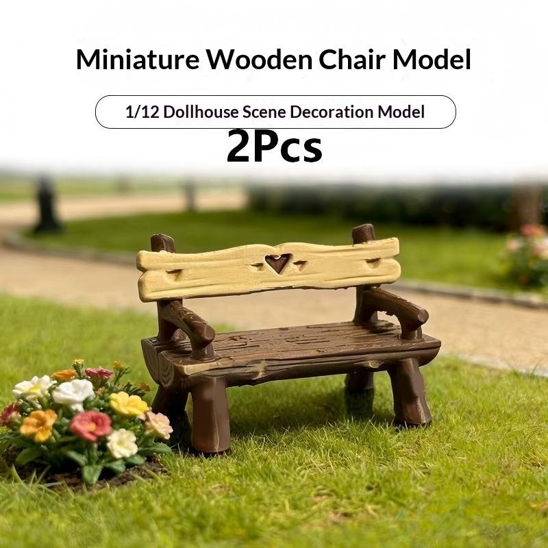 Smart Garden Diy - 2 Pezzi Panche in Miniatura 1/12,