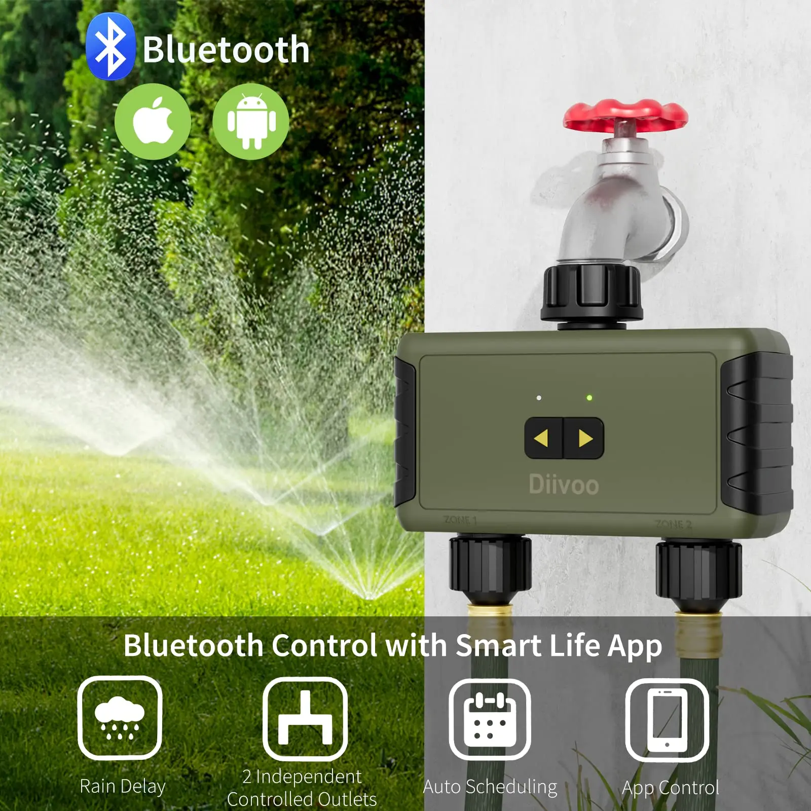 Timer Irrigazione Diivoo Bluet - Smart Garden Lock recensione e prezzo